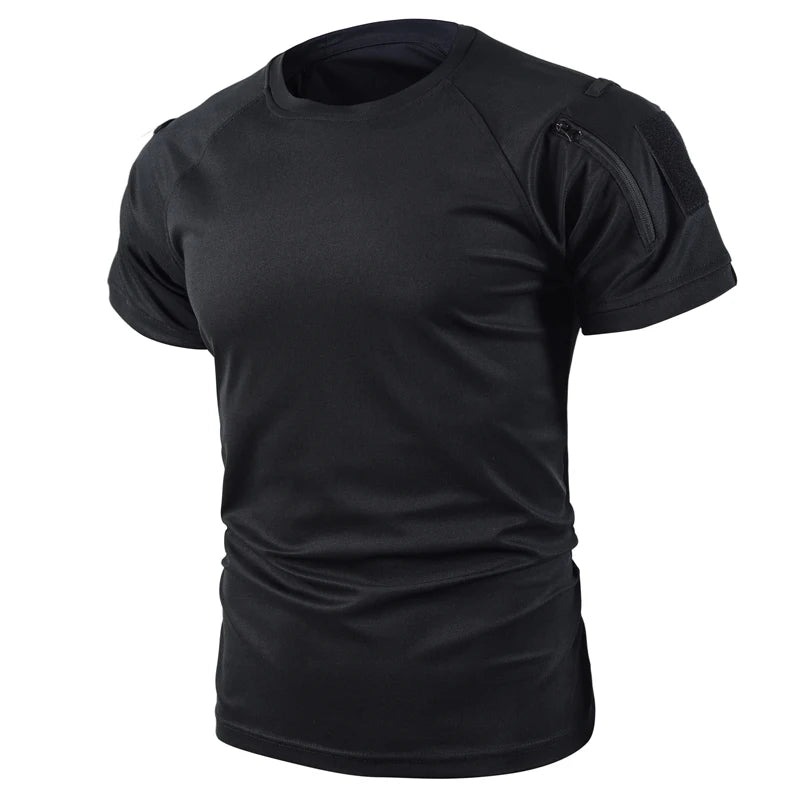 Men’s Quick-Dry Summer T-Shirt – O-Neck Lapel Pullover (M–4XL)